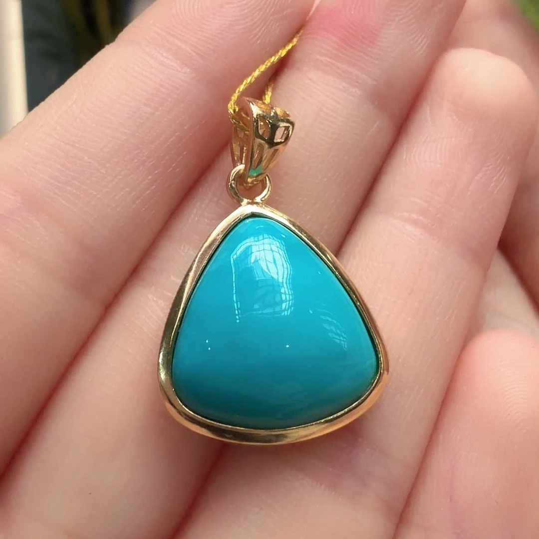 绿松石银S925镶嵌颈饰