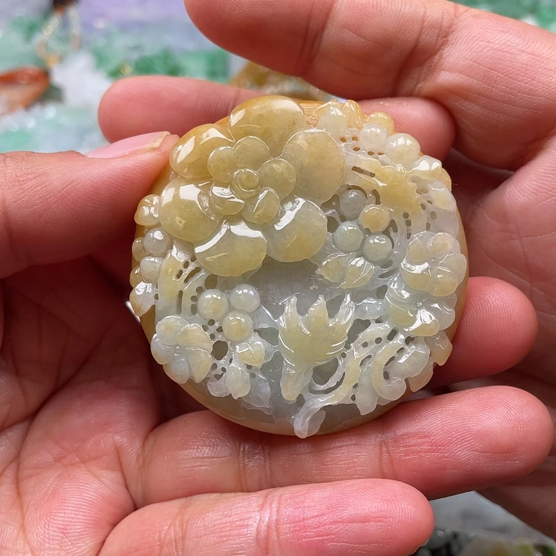 颈饰未镶嵌翡翠玖***?翡玉缘翡翠