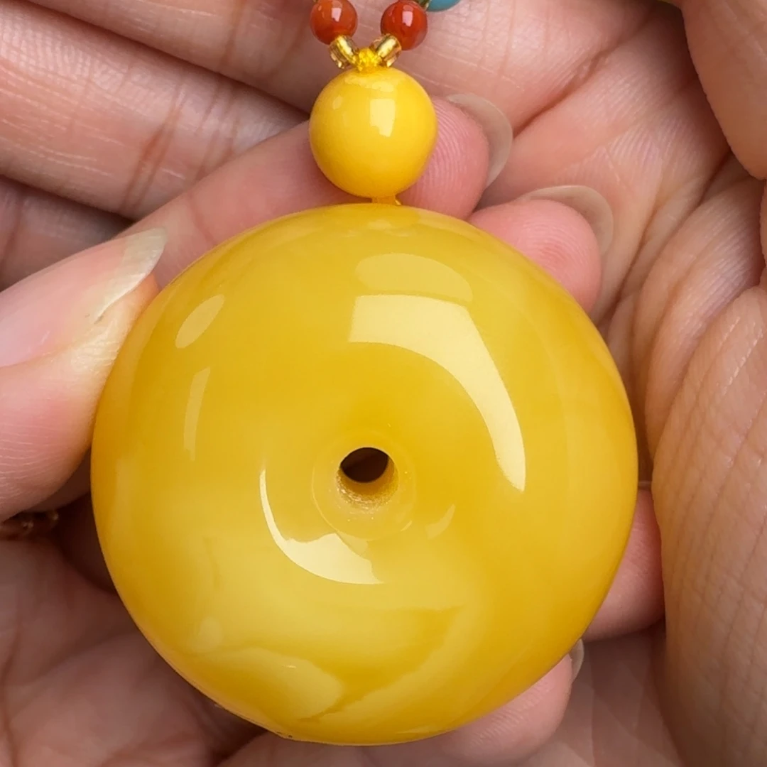 蜜蜡未镶嵌毛衣链无优化无烤色无补胶无覆膜无辐照无煮蜜