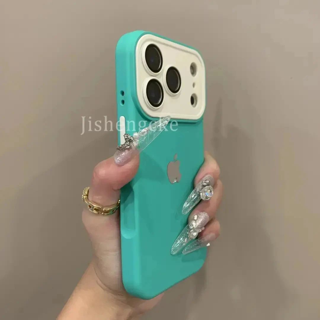 AI相机键全包高级感撞色镜头适用iPhone17promax/16/15防摔手机壳