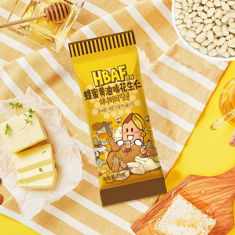 HBAF/芭蜂芭蜂蜂蜜黄油花生仁烘烤非油炸花生米解馋小零食