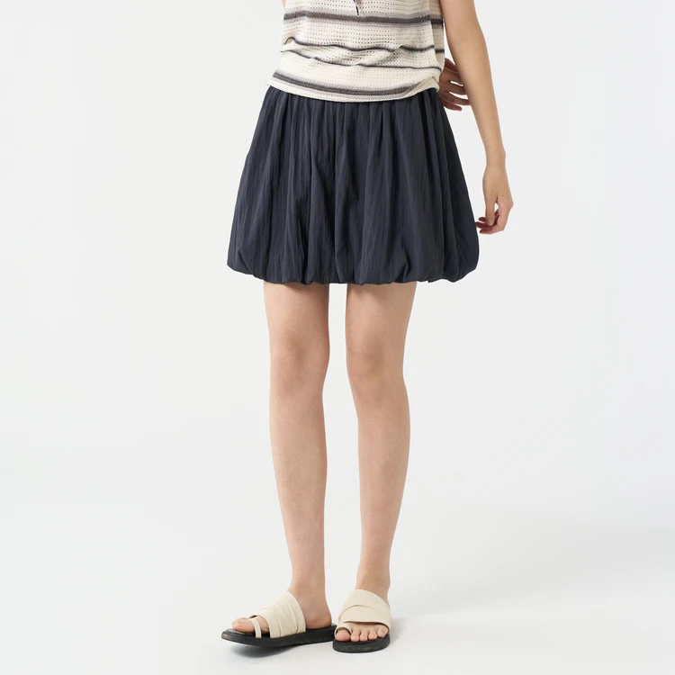 西町村屋气质花苞短款半裙女装夏季新款简约百搭半身裙XHAB10557