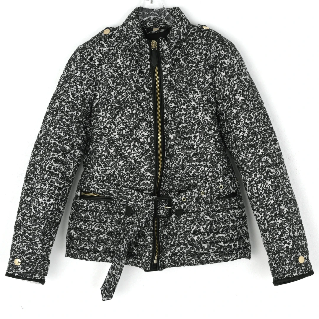 BURBERRY/博柏利收腰系带款潮流花色女士羽绒服 4017271