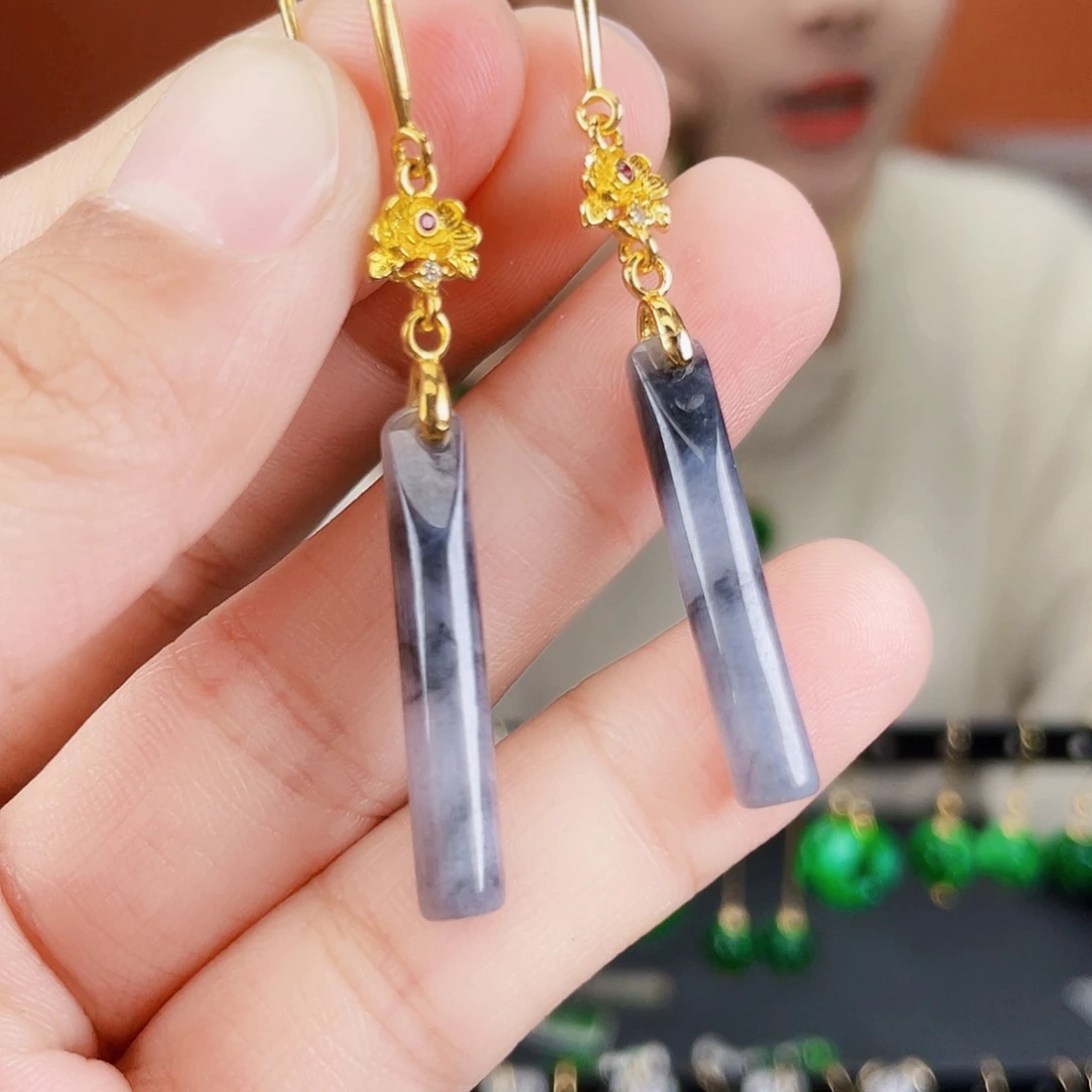 翡翠未镶嵌耳饰饰品