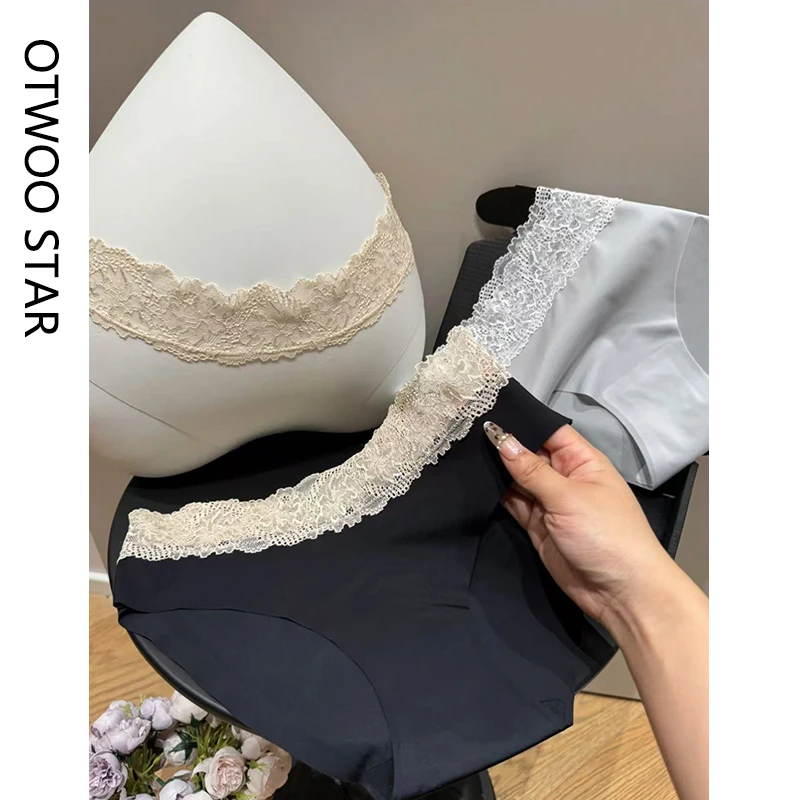 OTWOO STAR纾适 无痕内裤女性感女士蕾丝夏季女生三角裤