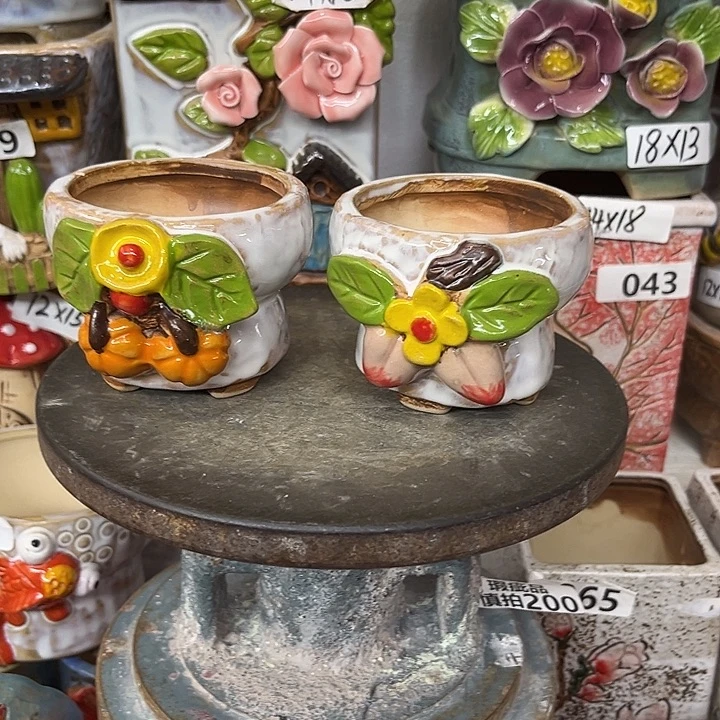 粗陶材质多肉花盆