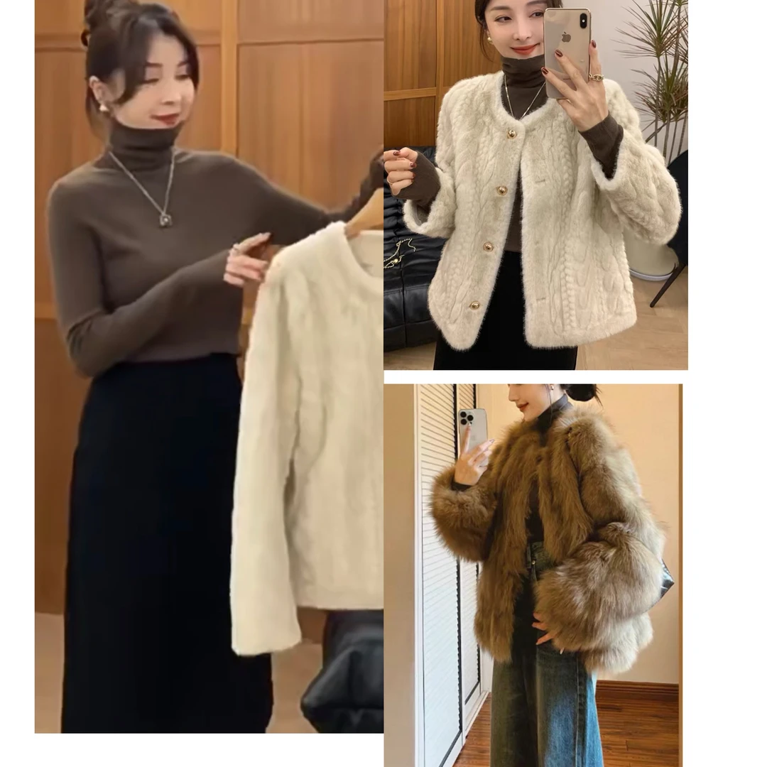 秋冬精纺全羊毛100%极细美丽奴高领气质坑条打底毛衣