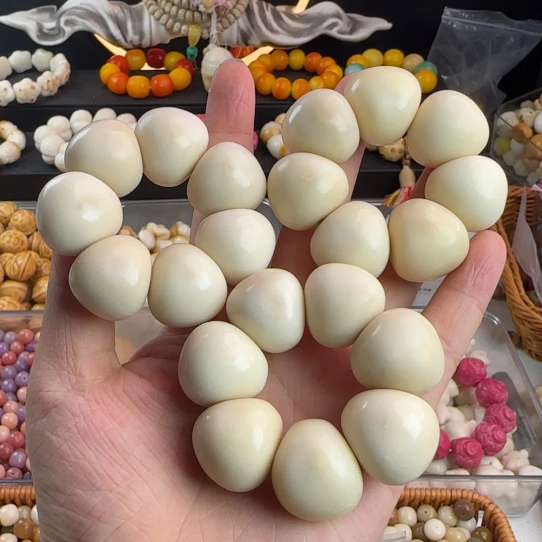 点***菩提根/象牙果手串微瑕牙果蒜瓣手捻3个