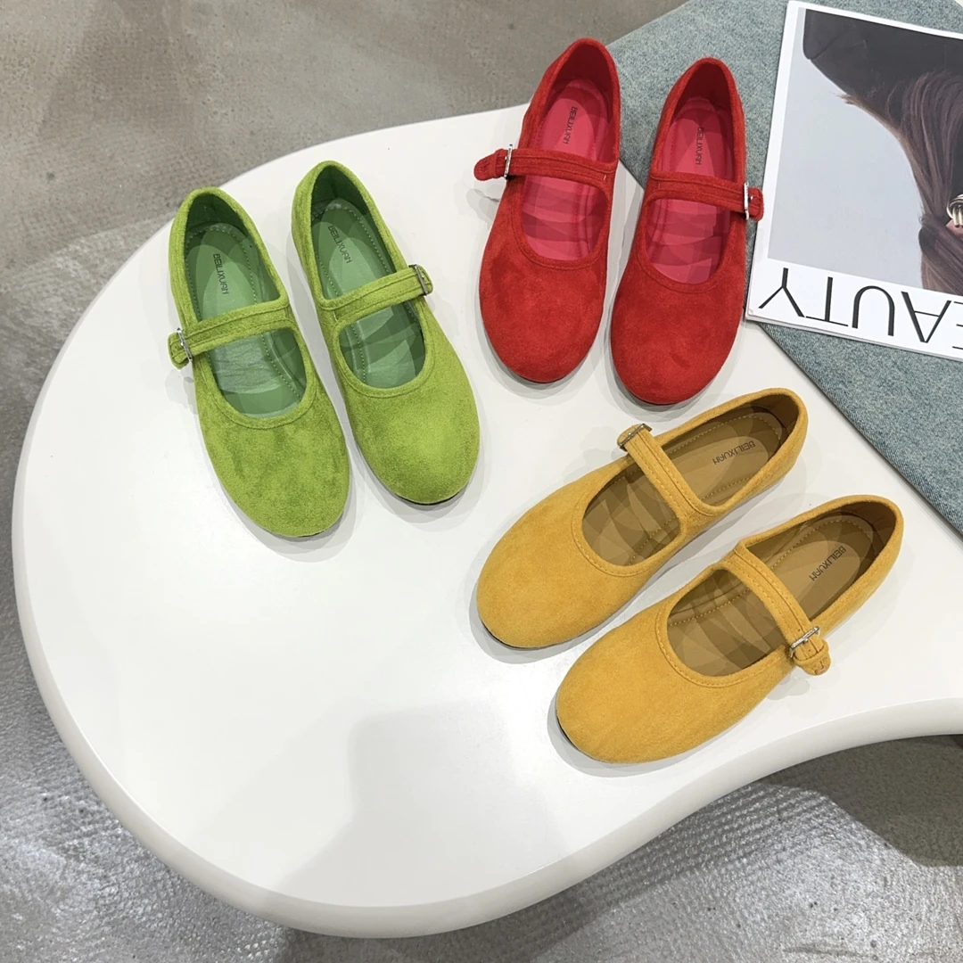 828-8 平底一字带女小单鞋