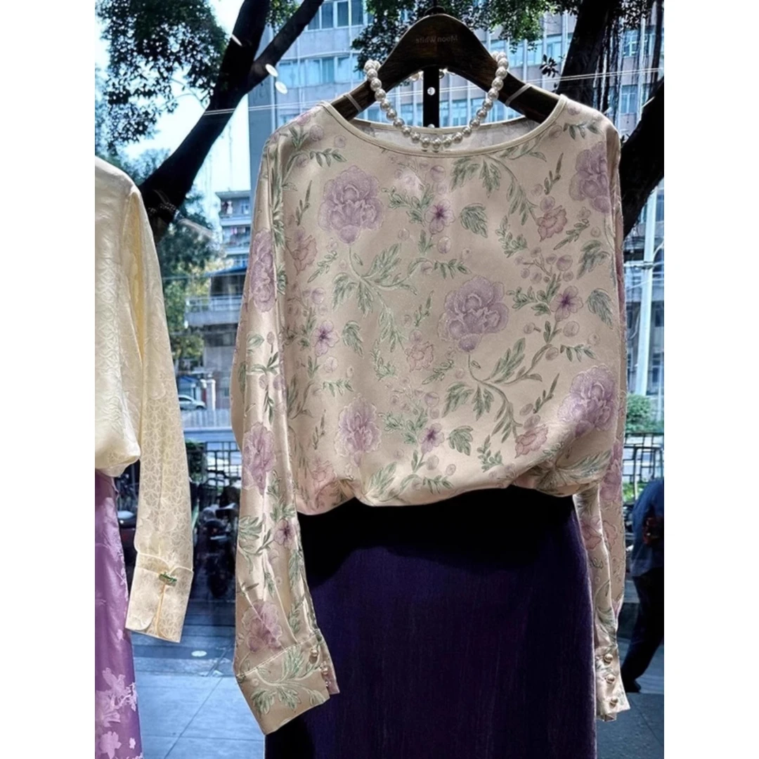 颜值真的很nice！新中式国风圆领衬衫女绝美衬衣别致气质独特上衣