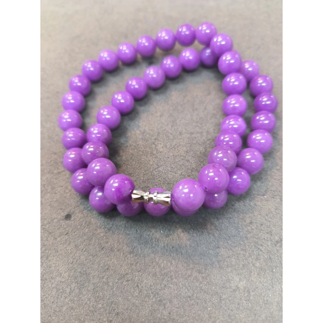 1653号10mm精品紫色圆珠项链