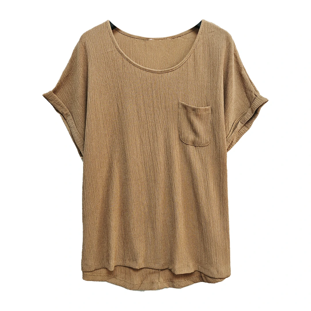 5966#卡其色无袖上衣