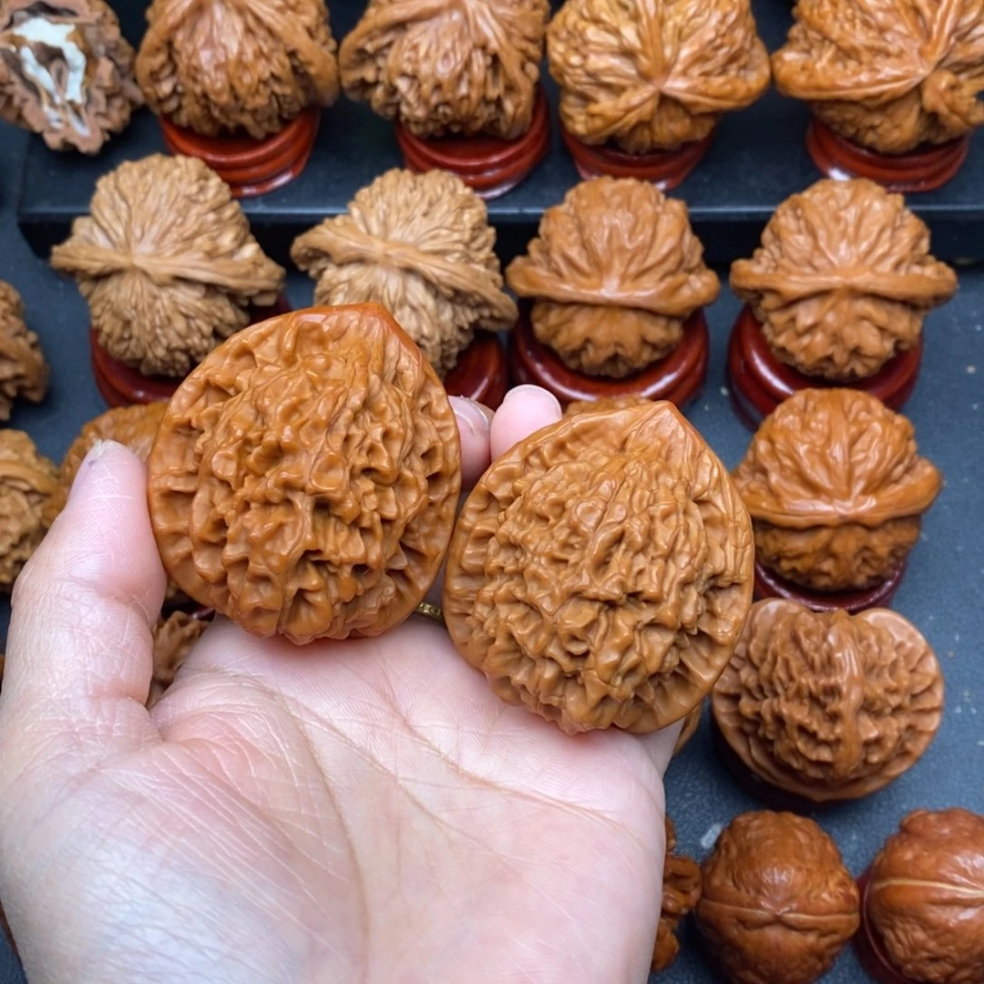 文玩核桃把件43官帽