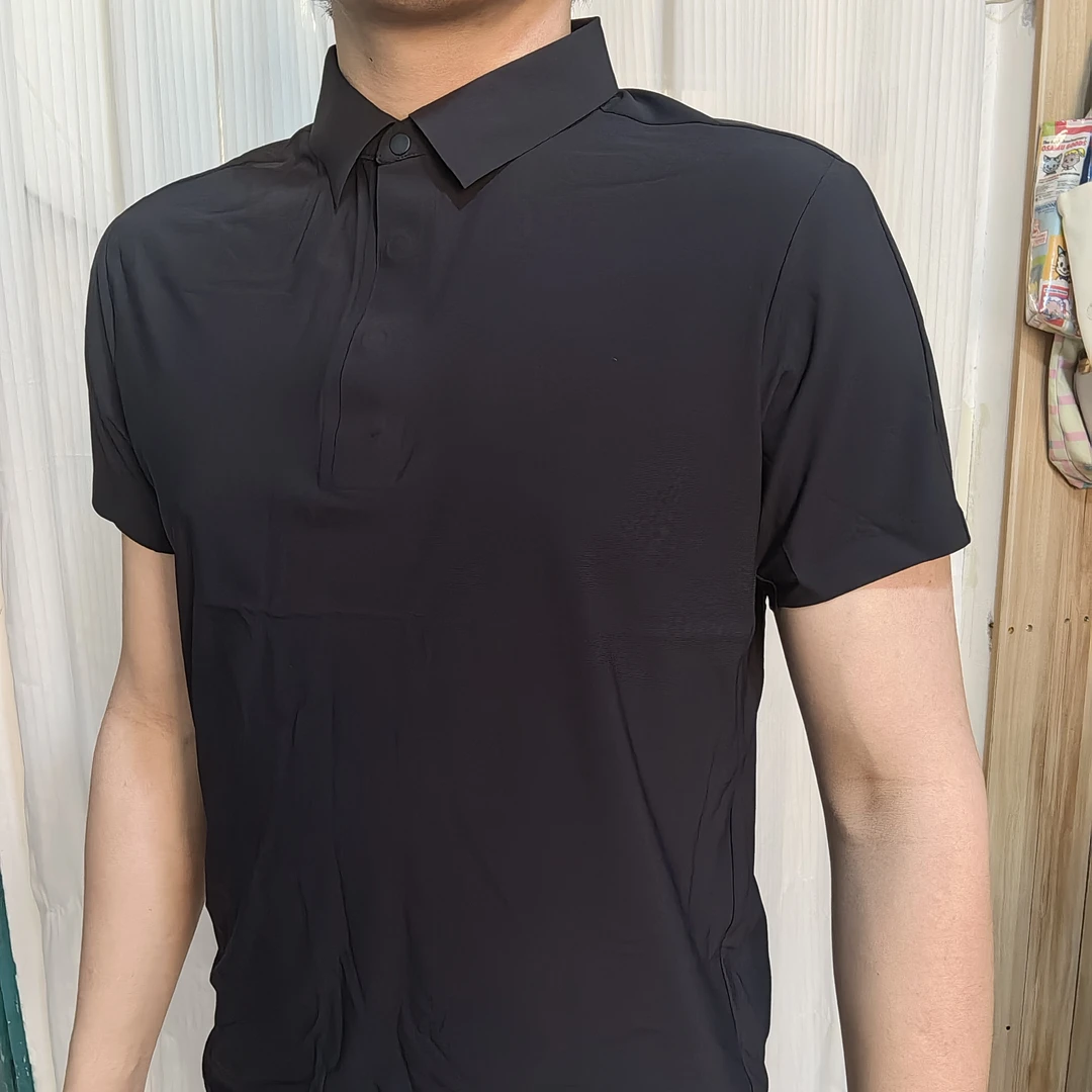 D 家同款压胶打孔 polo 衫速干商务健身舒适透气高弹半袖休闲运动