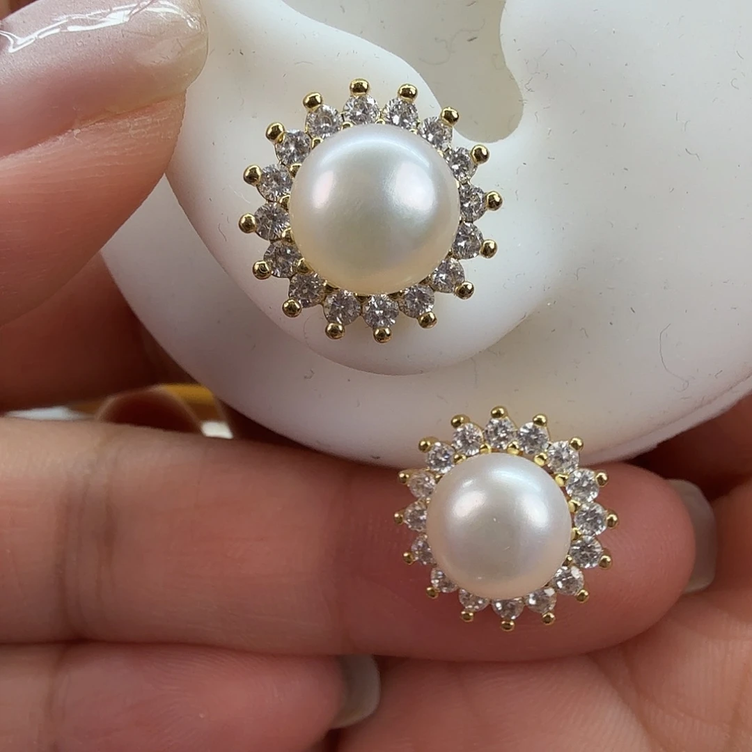 未镶嵌淡水珍珠耳饰85