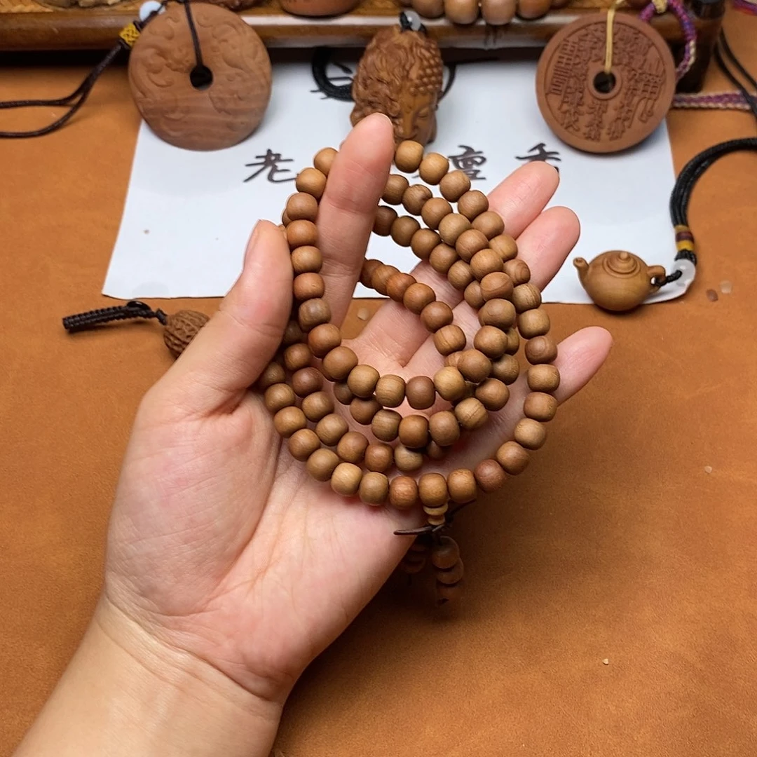 檀香木手串/手链7*8*108黑