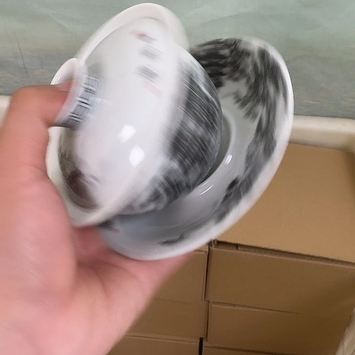 瓷片黄鹤楼三才盖碗