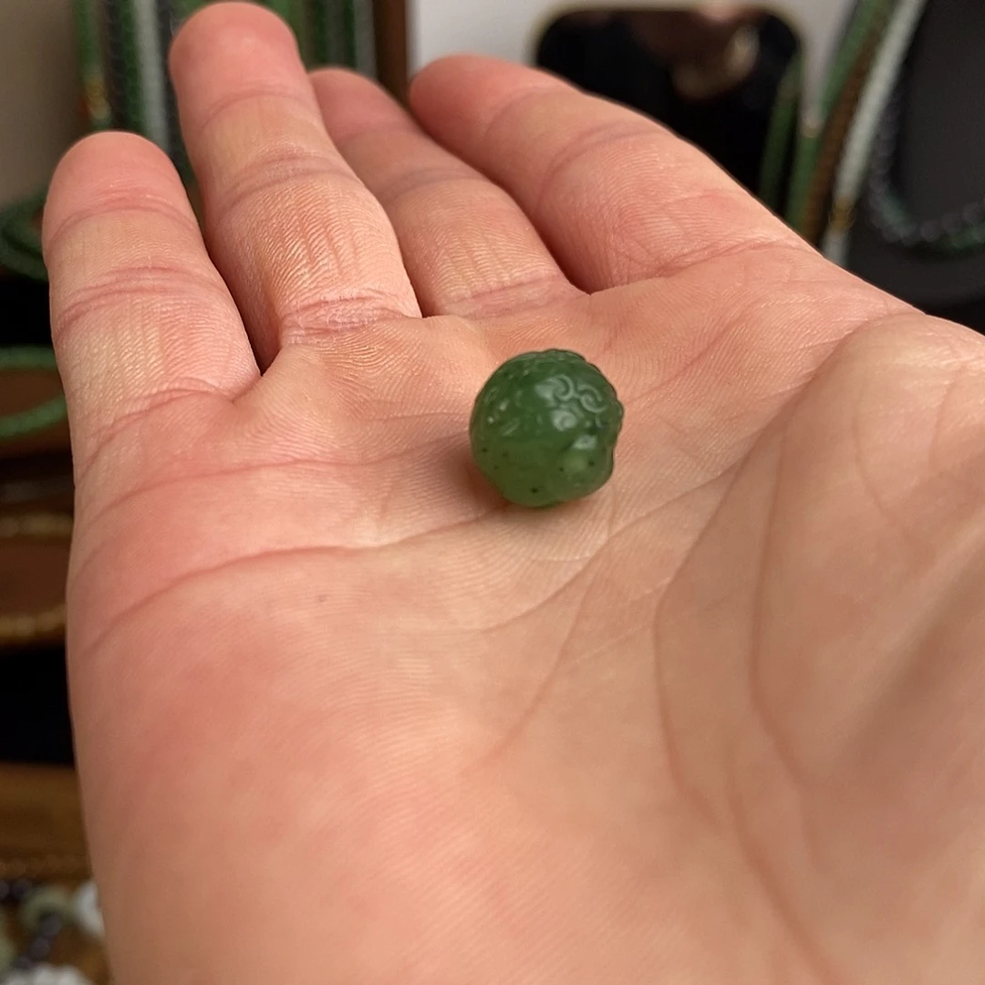 和田玉吊坠(不含链)未镶嵌貔貅圆珠