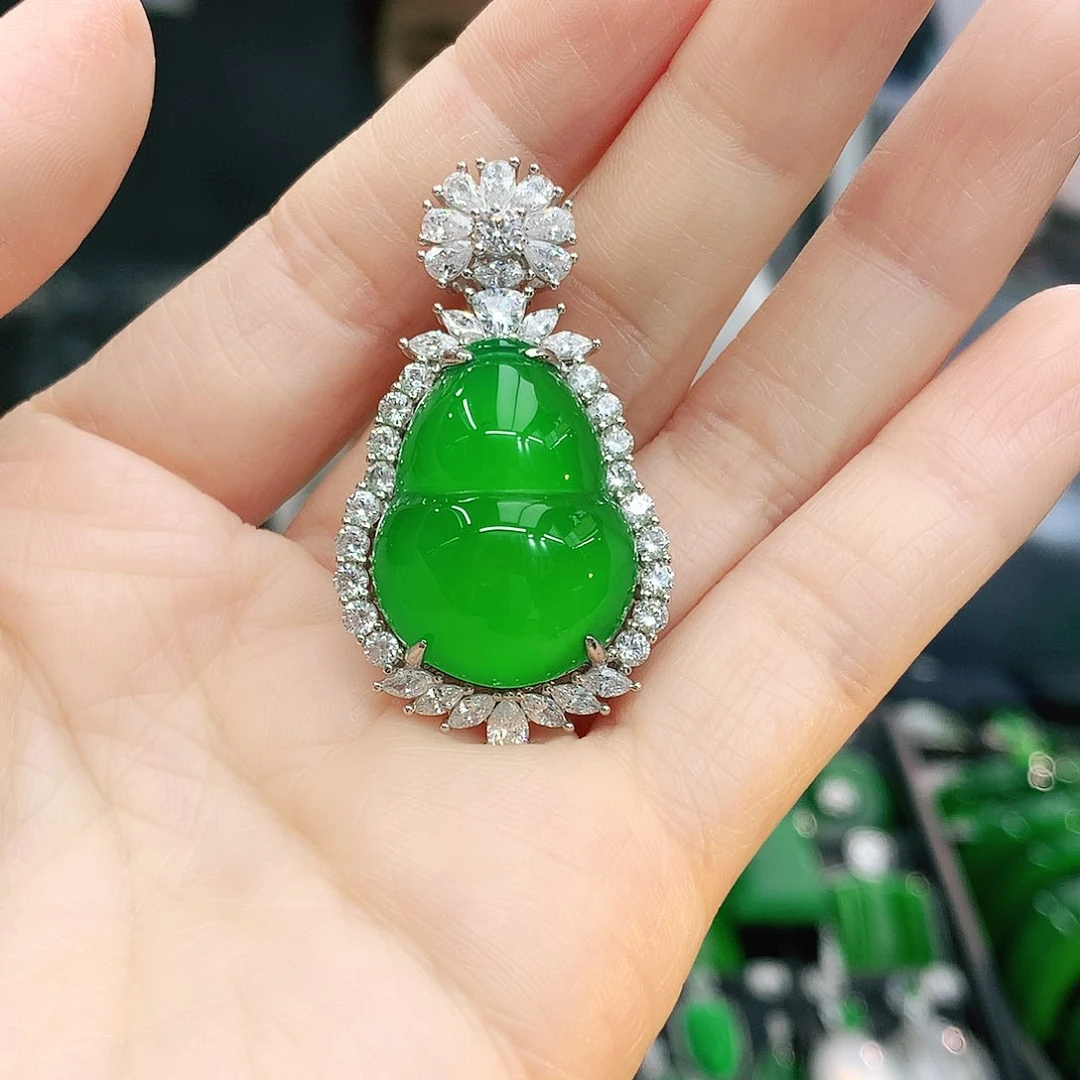 银S925镶嵌吊坠玛瑙/玉髓