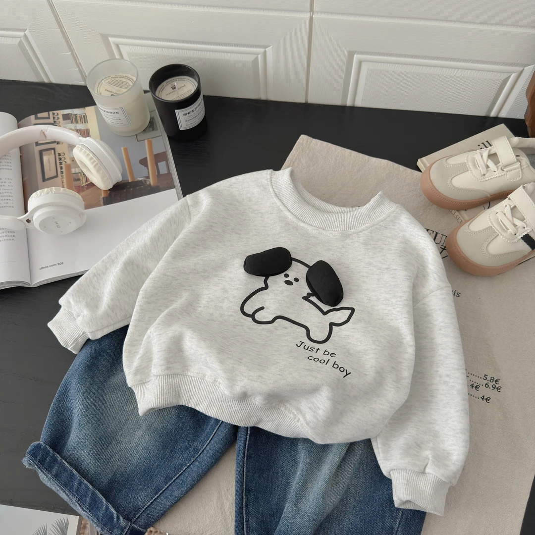 2025春秋季新款儿童韩版洋气时尚爆款休闲宽松卡通长袖卫衣