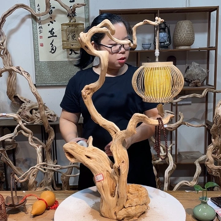 香榧木杜鹃根根艺摆件7