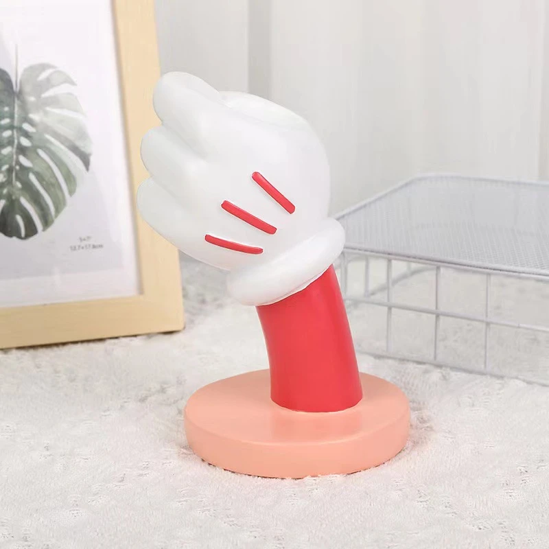 摆件学生文具桌面高颜值爱可爱卡通米奇笔筒创意小红直发手套动漫