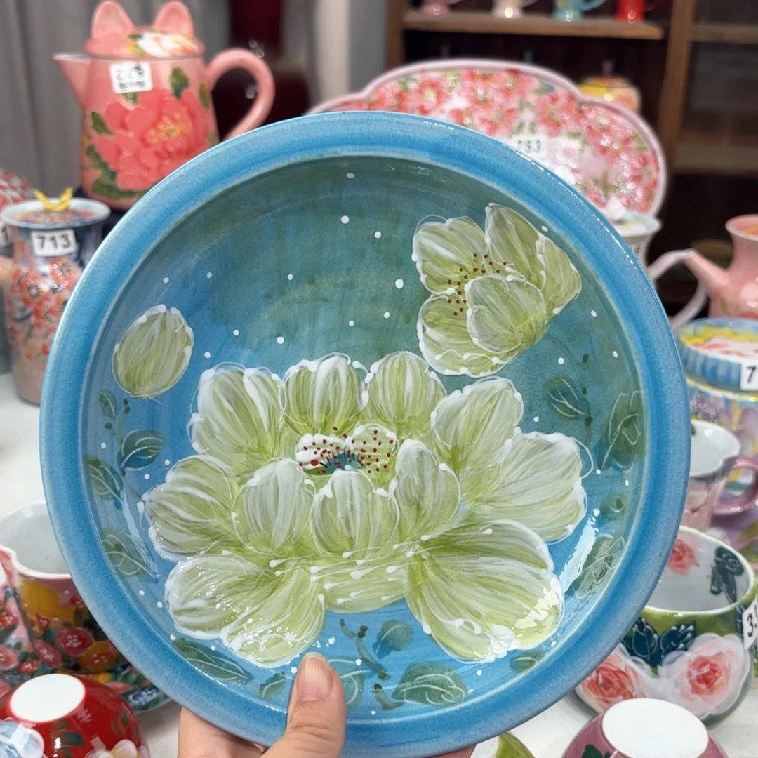 景德镇手绘高温釉下彩陶瓷茶具