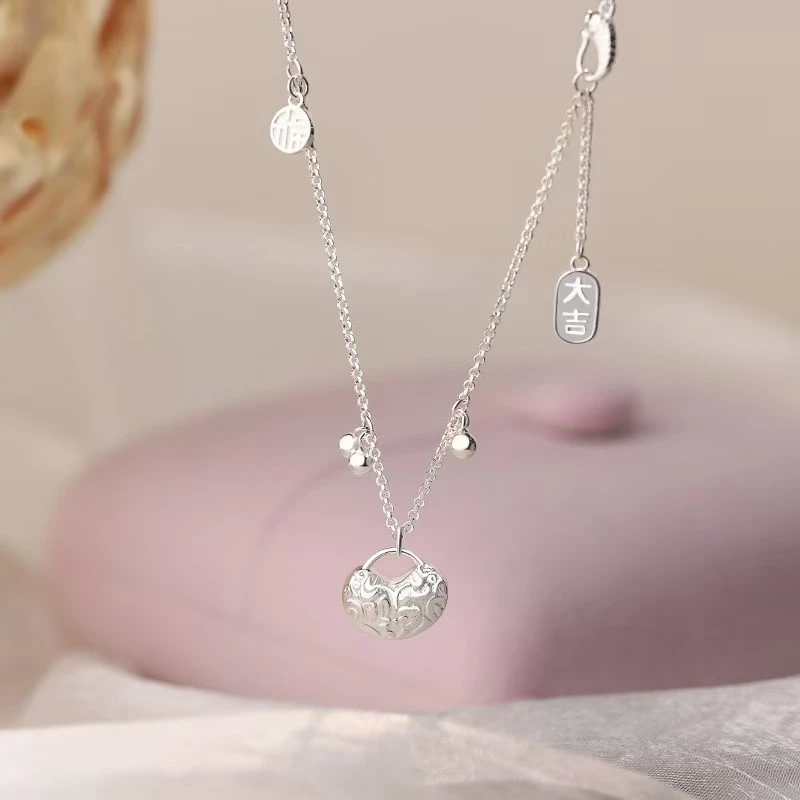 小福牌平安锁时尚简约百搭优雅气质