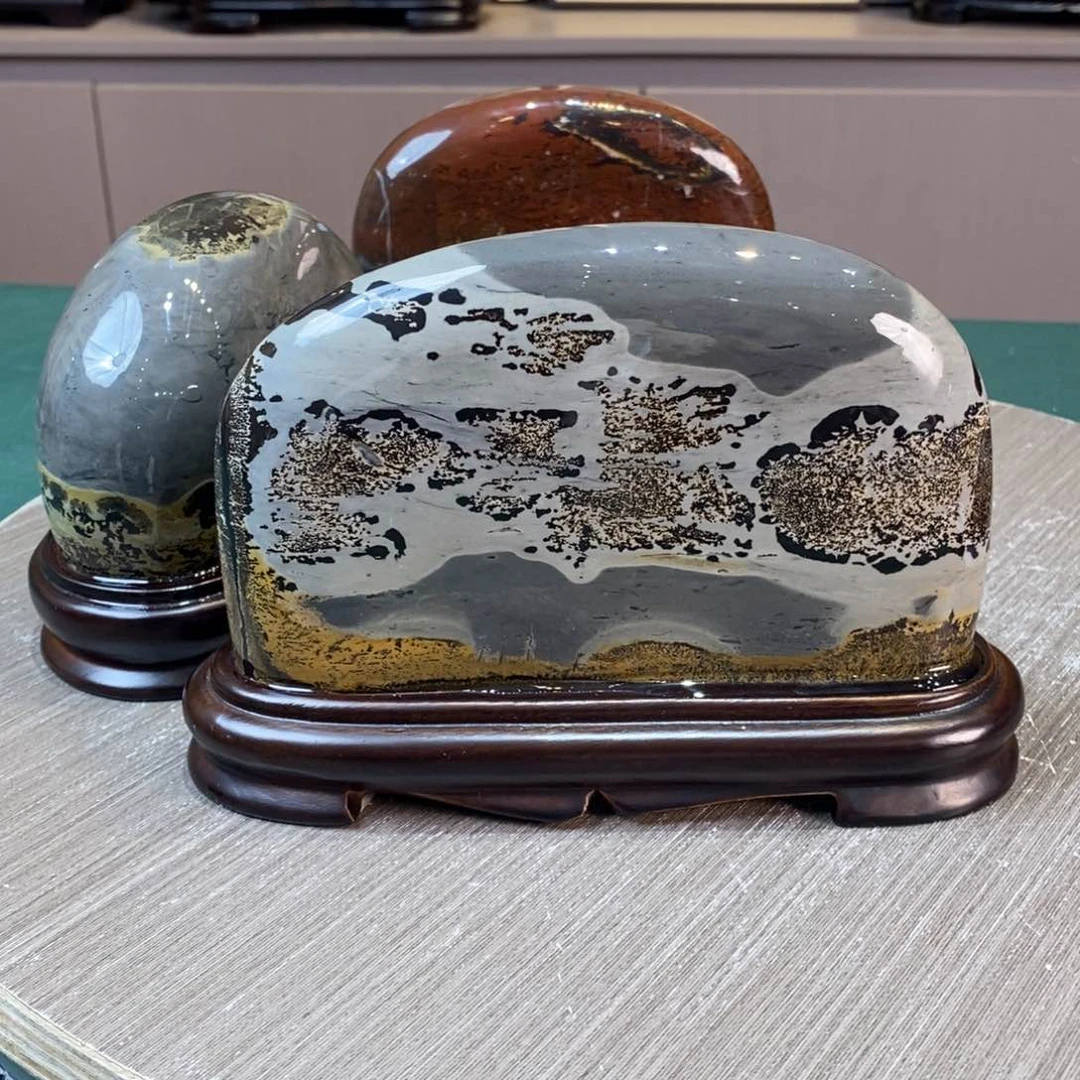 石材广西国画石草花石