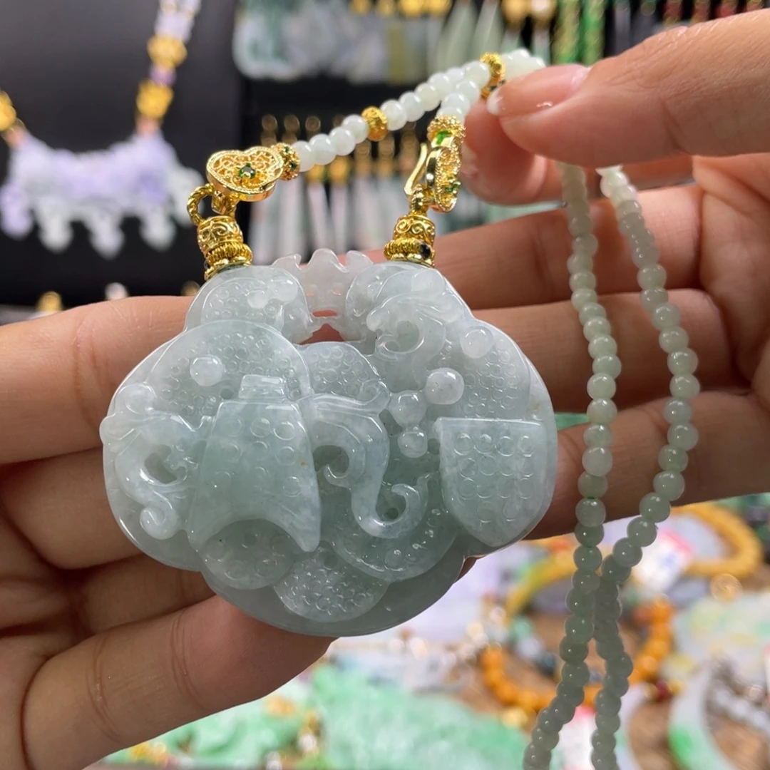 翡翠未镶嵌颈饰代编织