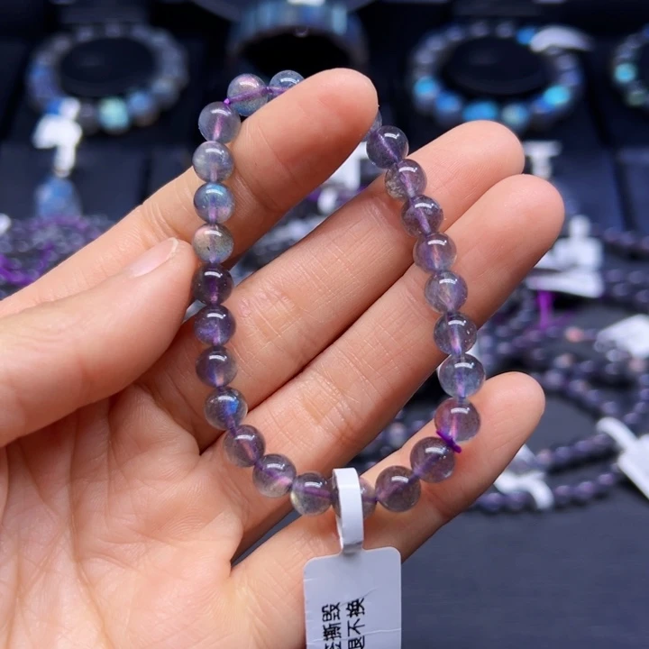 拉长石手串未镶嵌哇*6.8左右