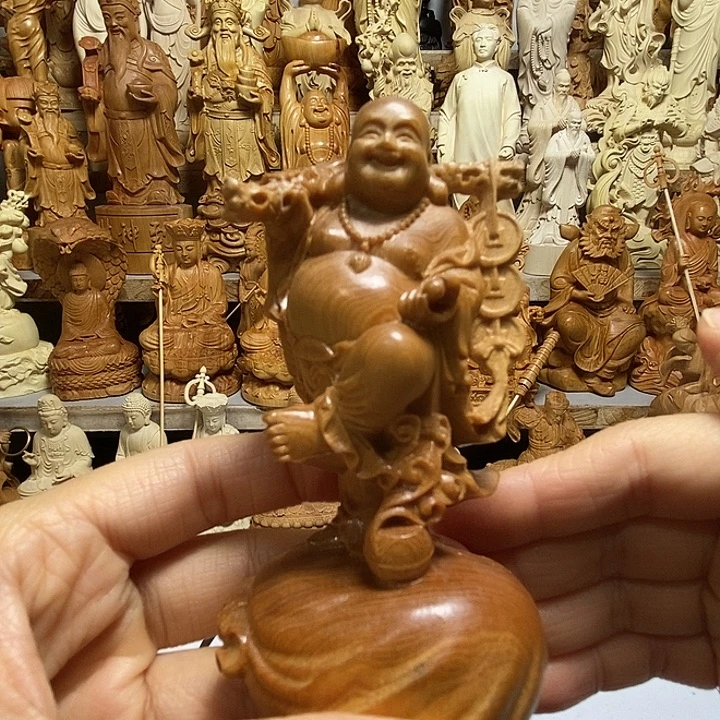 柏木（崖柏）桃钱串弥勒 小瑕