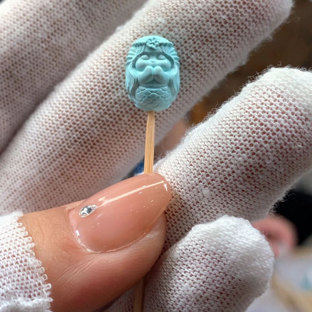 绿松石未镶嵌挂件