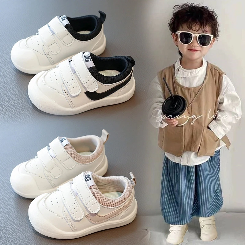 ABC宝宝学步鞋2025春秋软底小白鞋男女宝宝透气运动鞋男童婴幼儿