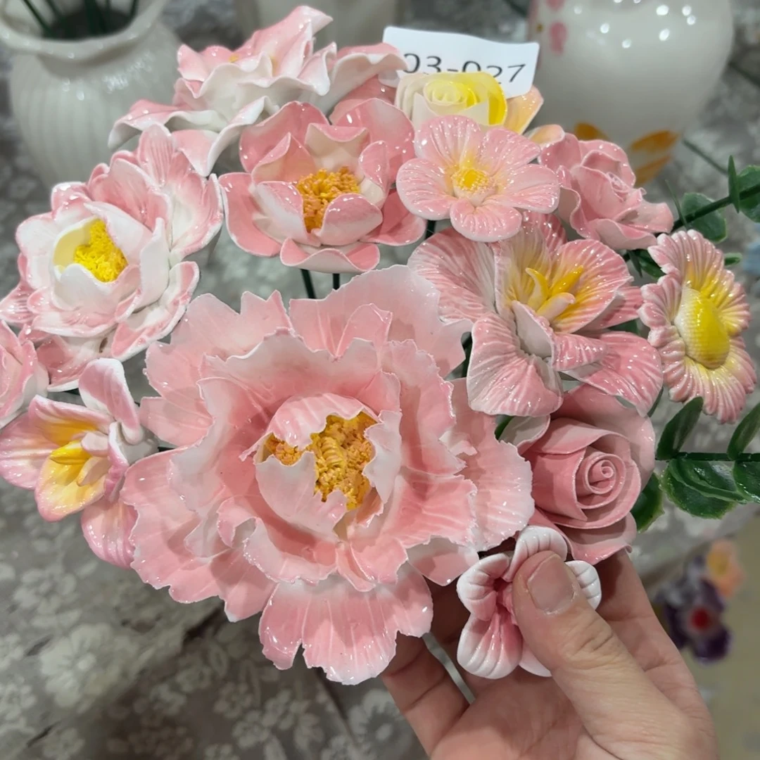 327 陶瓷花拍满20元发货，爱退款拉黑