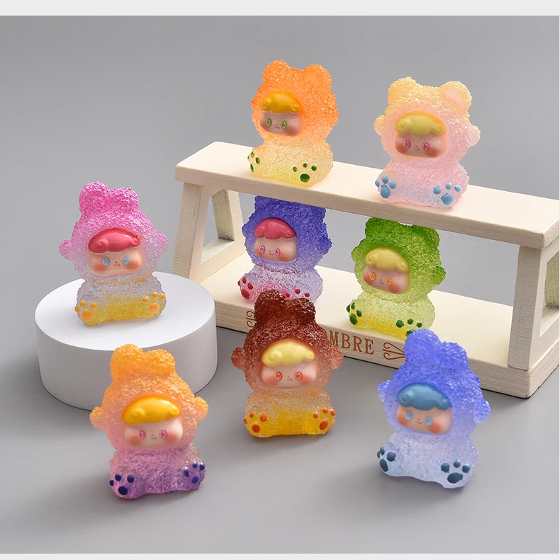 【九宫格直播拆】砂糖小兔和小熊 DIY摆件 对对碰