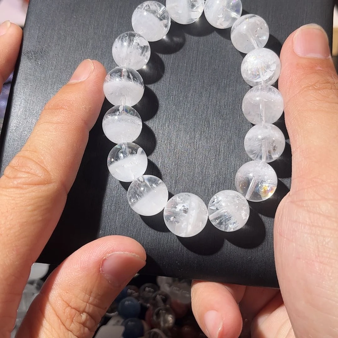 水晶手链未镶嵌半盆白幽灵14mm