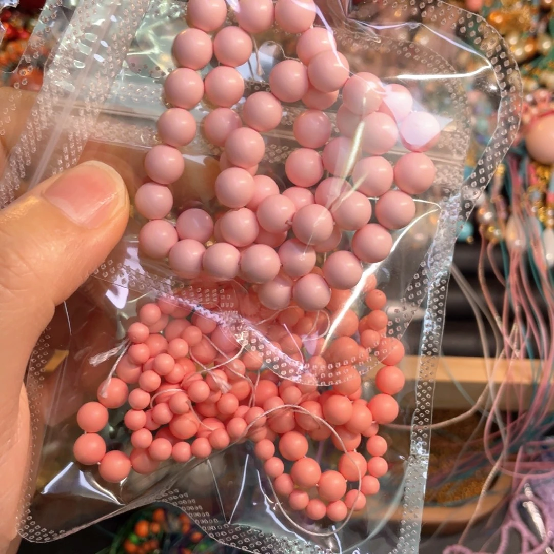 嘟***嘟磨砂粉468mm 手工半成品散珠