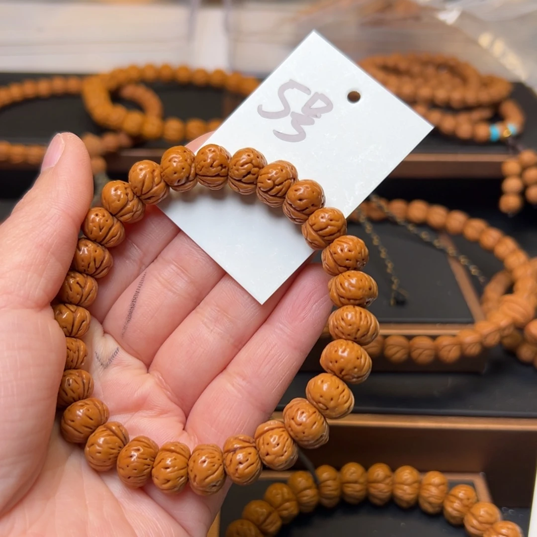 A***昕把件文玩核桃秦岭龙纹桃核12蟠桃手串