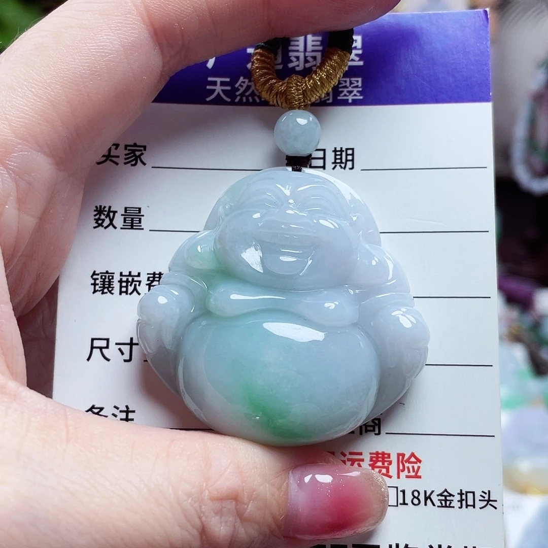 翡翠未镶嵌颈饰佛公41