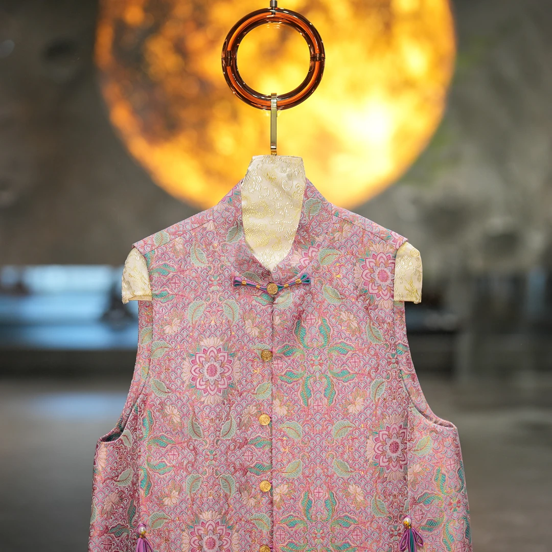 蓝大【璟雯】新中式桑蚕丝马甲6228