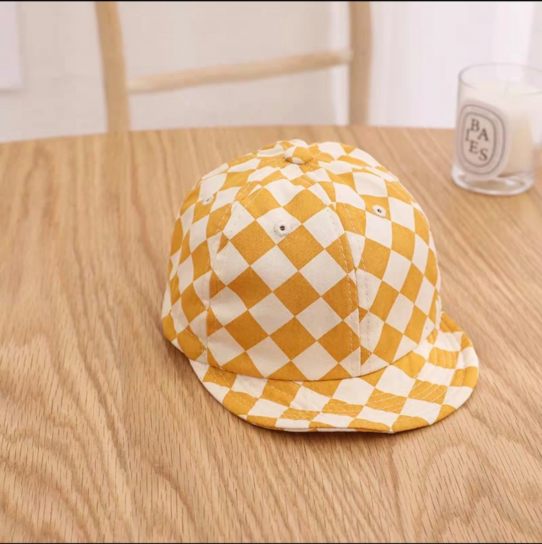 婴幼儿潮潮格子帽