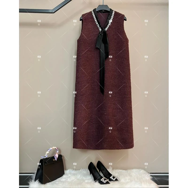 【WW】不褪色复古风显瘦默认款式连衣裙女装轻奢秋冬时尚 H-1525