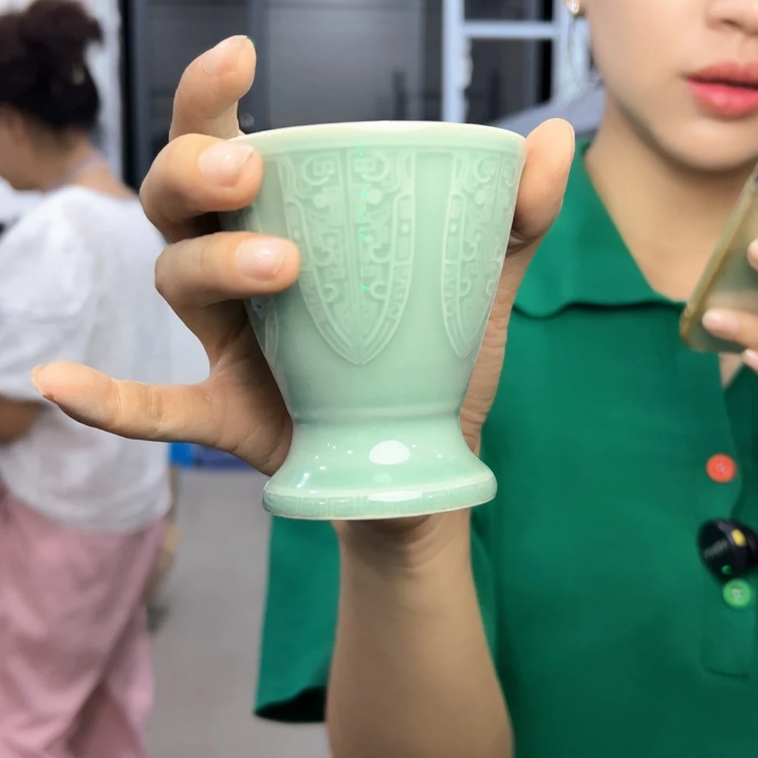 龙泉云间青瓷小米茶器