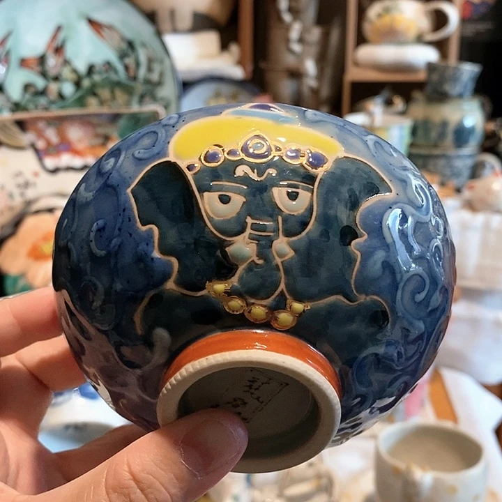 搪瓷茶碗浮雕交址釉