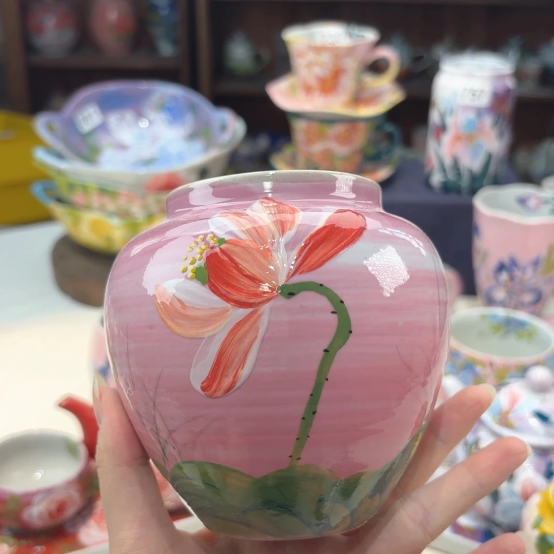 景德镇手绘高温釉下彩陶瓷茶具