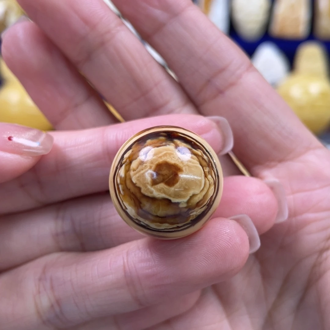 裸石蜜蜡未镶嵌琥珀蜜蜡珠子卡22.2mm