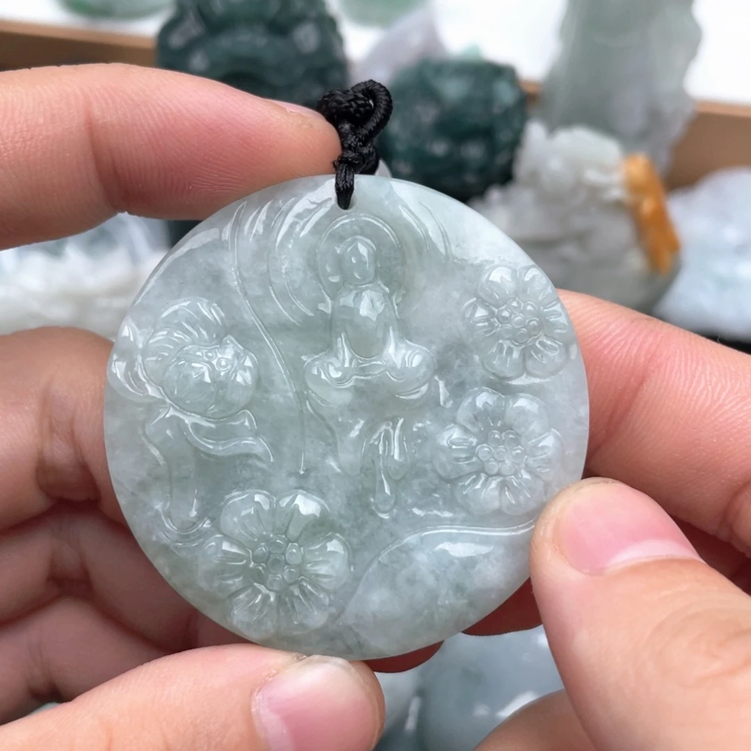 翡翠未镶嵌吊坠(不含链)