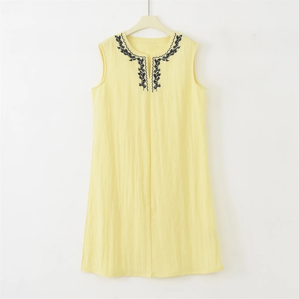 XIAOYOU-[时尚百搭]25夏季新款小众复古重工刺绣连衣裙K-MF1169