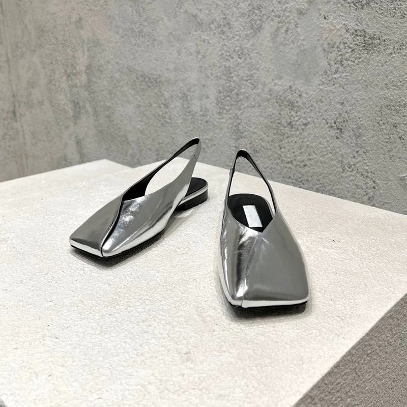 真皮性感高跟凉鞋女2025夏季新款方头镂空时装鞋包头细跟罗马鞋